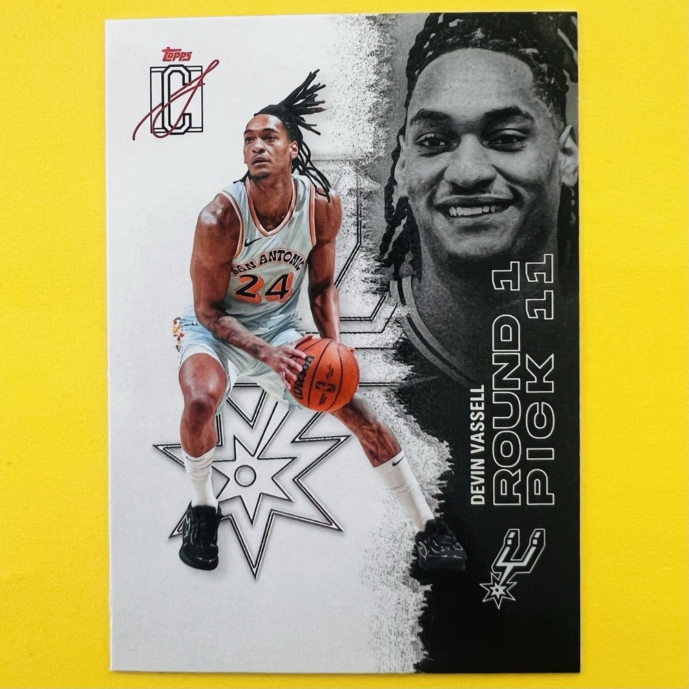 2025-26 Topps Signature Class Bronze Round 1 Pick Devin Vassell #34 Spurs